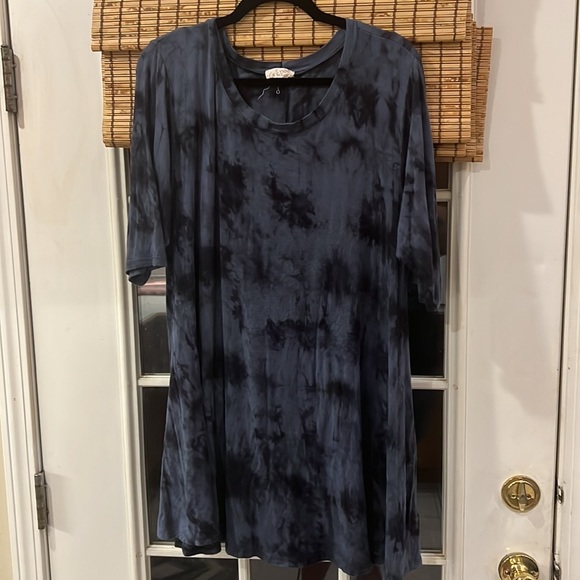 Blue tie dye long shirt - Picture 3 of 3